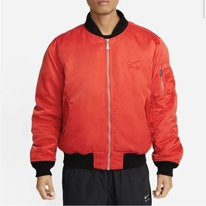 Nike Air Therma-Fit Bomber Jacket Picante Red Mens Sz Medium DV9891-633 NWT